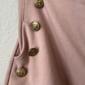 Nautical light pink shorts.